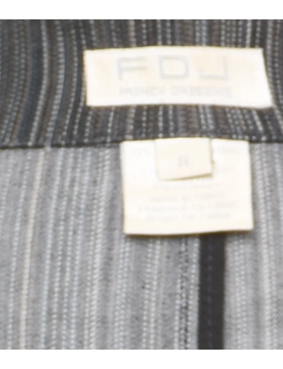 Striped Denim Jacket - M