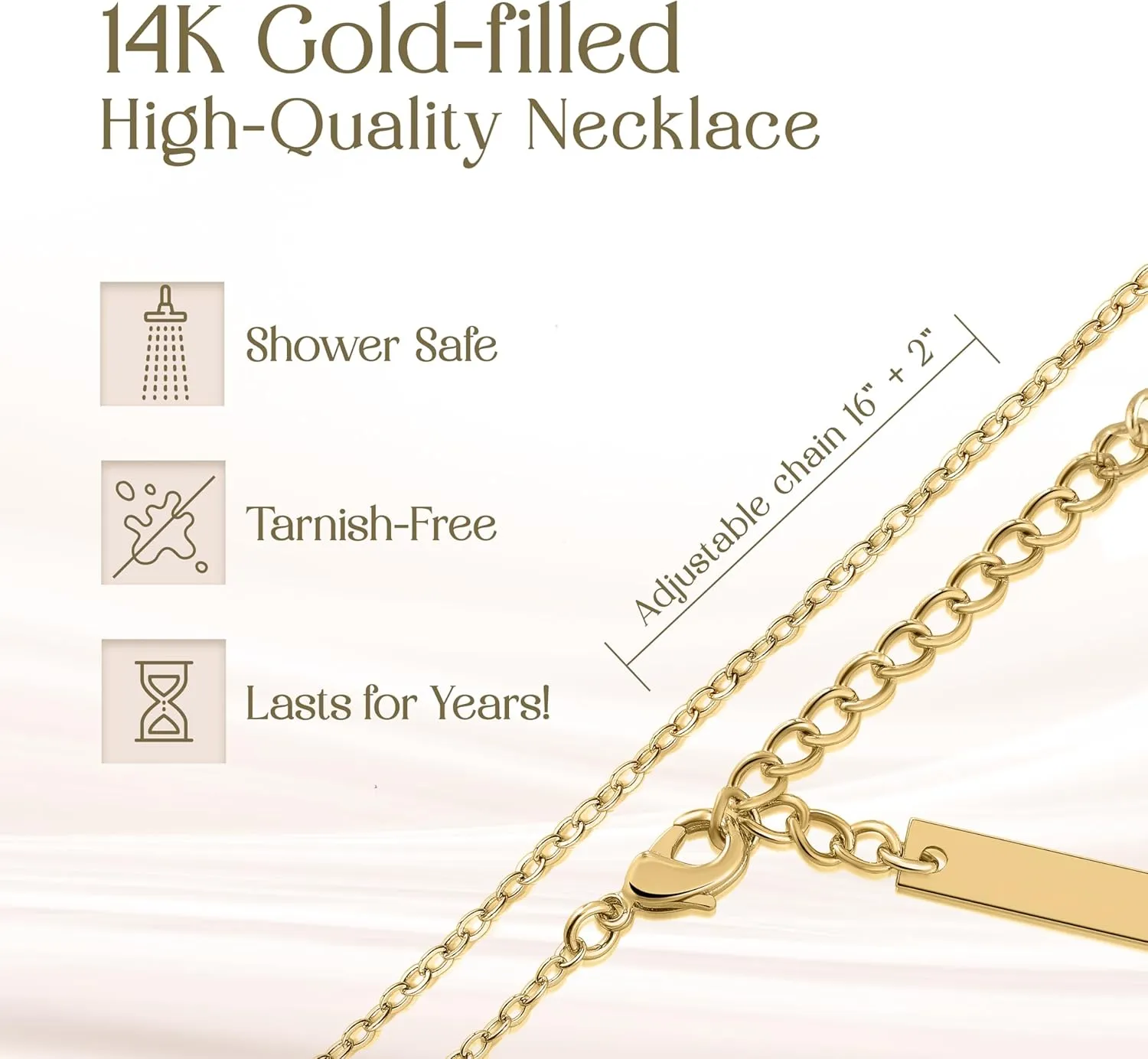 SURI Star of David Necklace for Women | Israel Necklace | Mezuzah Necklace with Magen David Pendant | Available in 14K Gold-Filled or Silver Stainless Steel | Jewish Jewelry, Includes a Gift Box