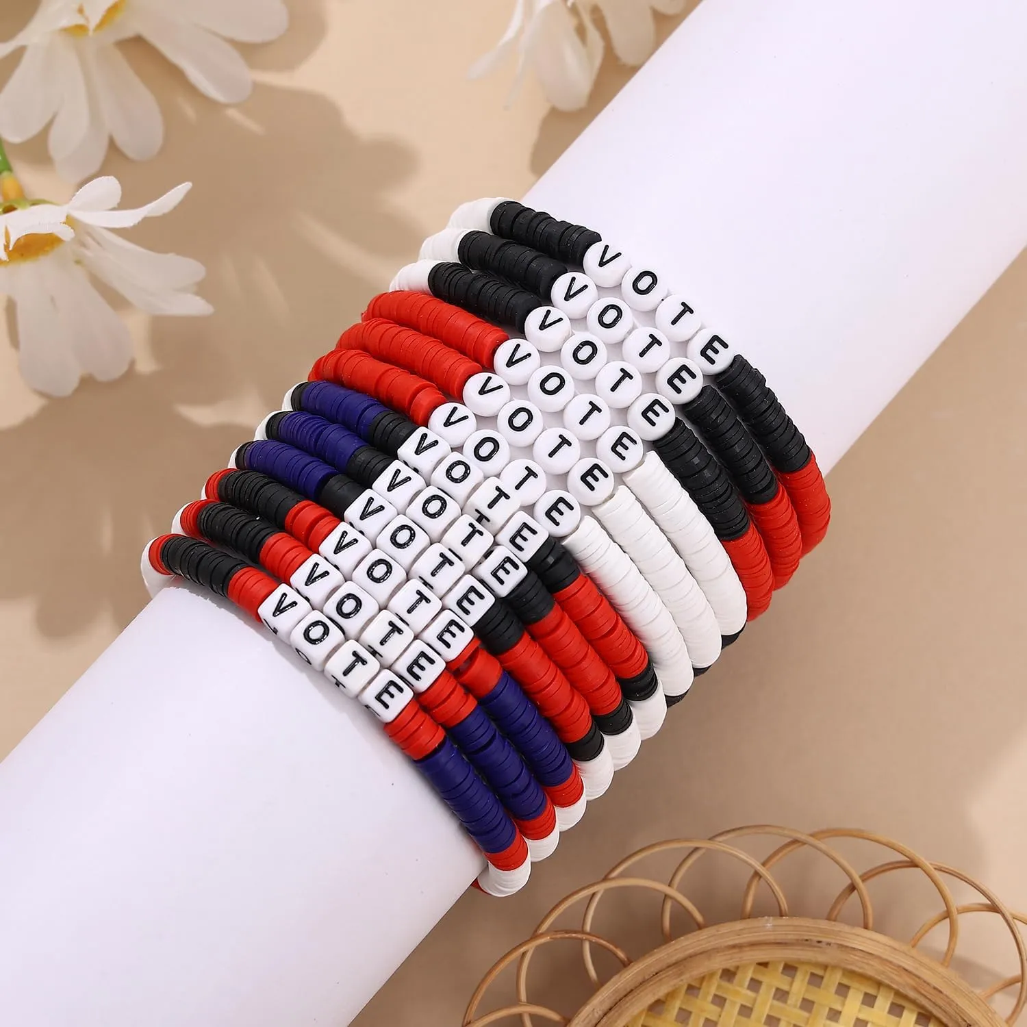 Taouzi Beaded Friendship Bracelets for Women Handmade Elastic Stackable Bracelets Bulk Fashion Boho Jewelry Set for Women Men