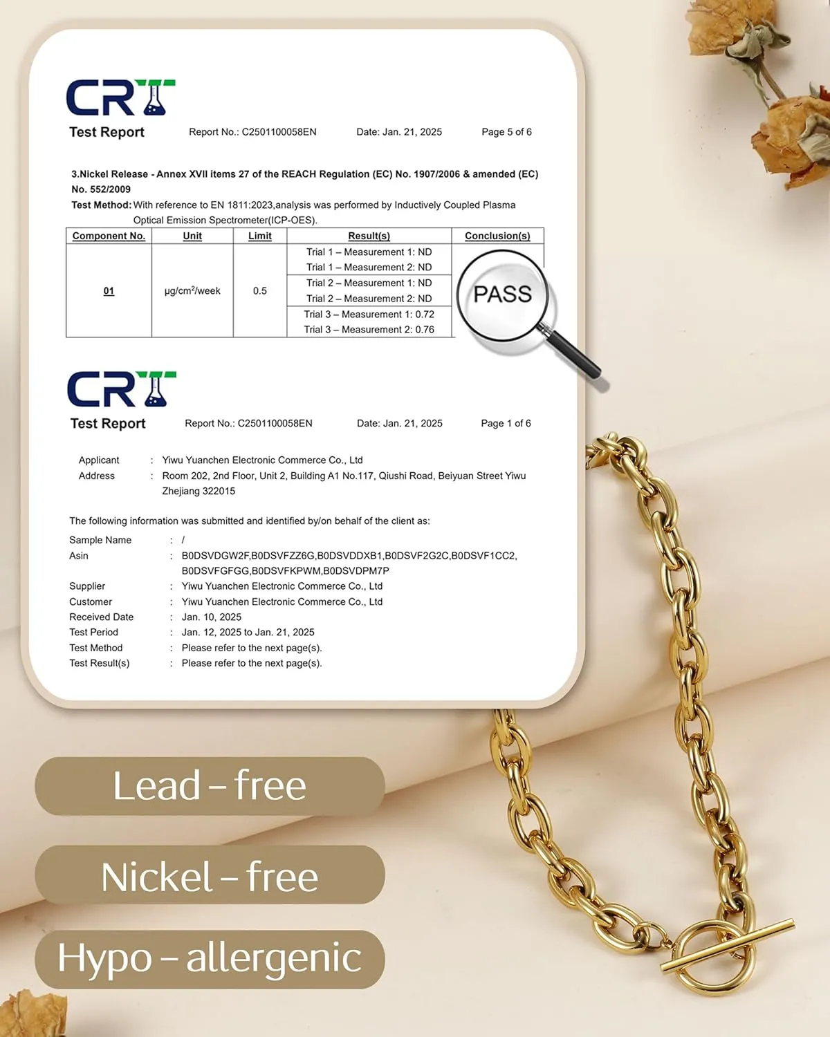 TEN MIRO 18k Chunky Gold Necklace for Women Sweatproof, Non Tarnish Chunky Layered Chain Necklaces Thick Gold Layering Herringbone Paperclip Necklace Stacks Toggle Necklaces for Women Men