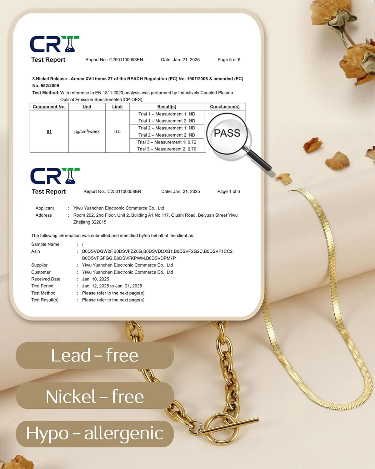 TEN MIRO 18k Chunky Gold Necklace for Women Sweatproof, Non Tarnish Chunky Layered Chain Necklaces Thick Gold Layering Herringbone Paperclip Necklace Stacks Toggle Necklaces for Women Men