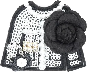 Teri's Boutique Rhinestone Sequin Imitation Pearl Decorative Cardigan Flower Fashion Jewelry Women Brooch Pin