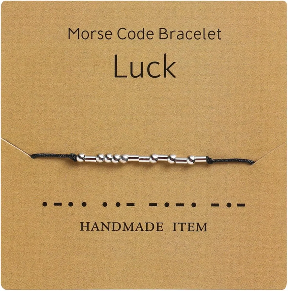 TESTRYE Morse Code Bracelets for Women,Morse Code Bracelets with Adjustable String,Inspirational Gifts for Women Girls Friends