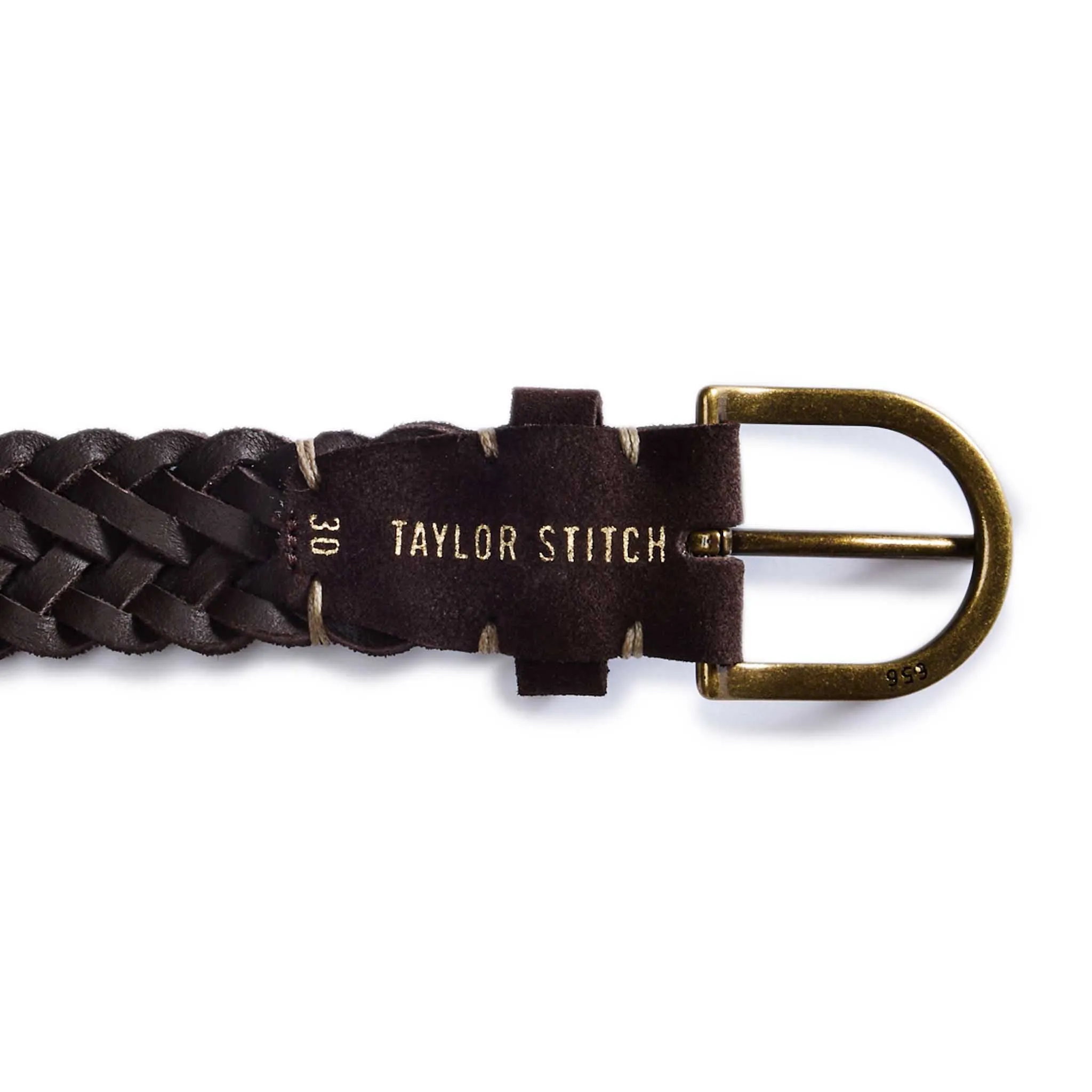 The Braided Belt in Chocolate Suede