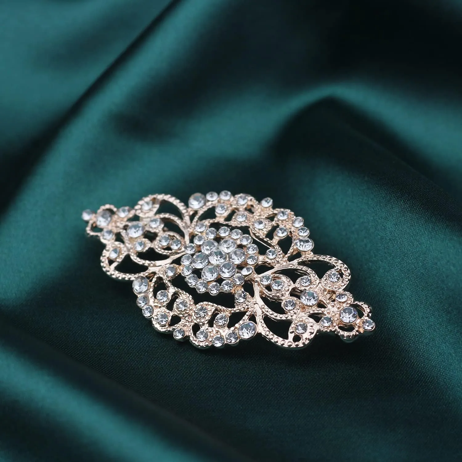 TongXin Crystal Rhinestone Flower Brooch Pin for Women Wedding Bouquet Brooch Gift Bridesmaid Party Jewelry for Girls