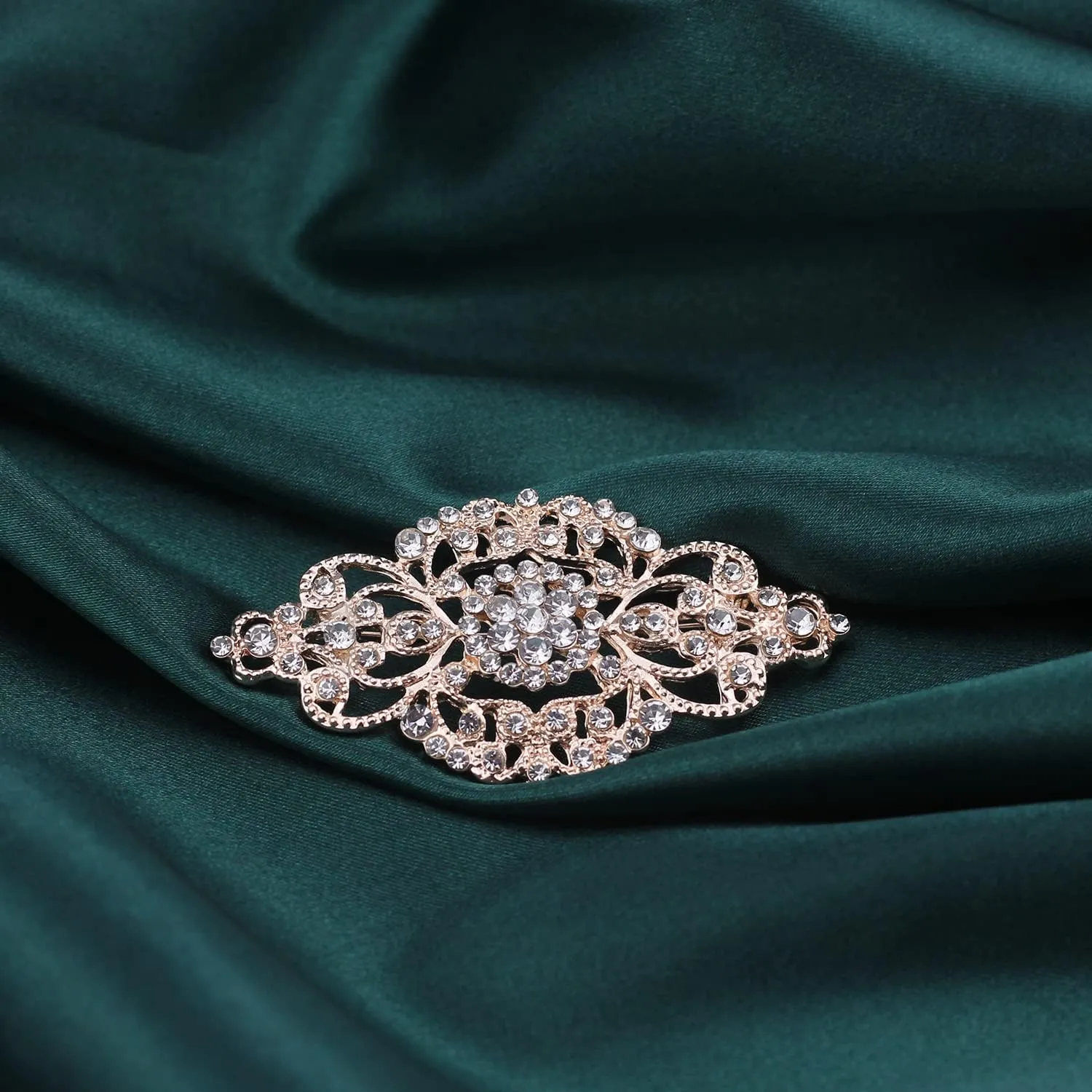 TongXin Crystal Rhinestone Flower Brooch Pin for Women Wedding Bouquet Brooch Gift Bridesmaid Party Jewelry for Girls