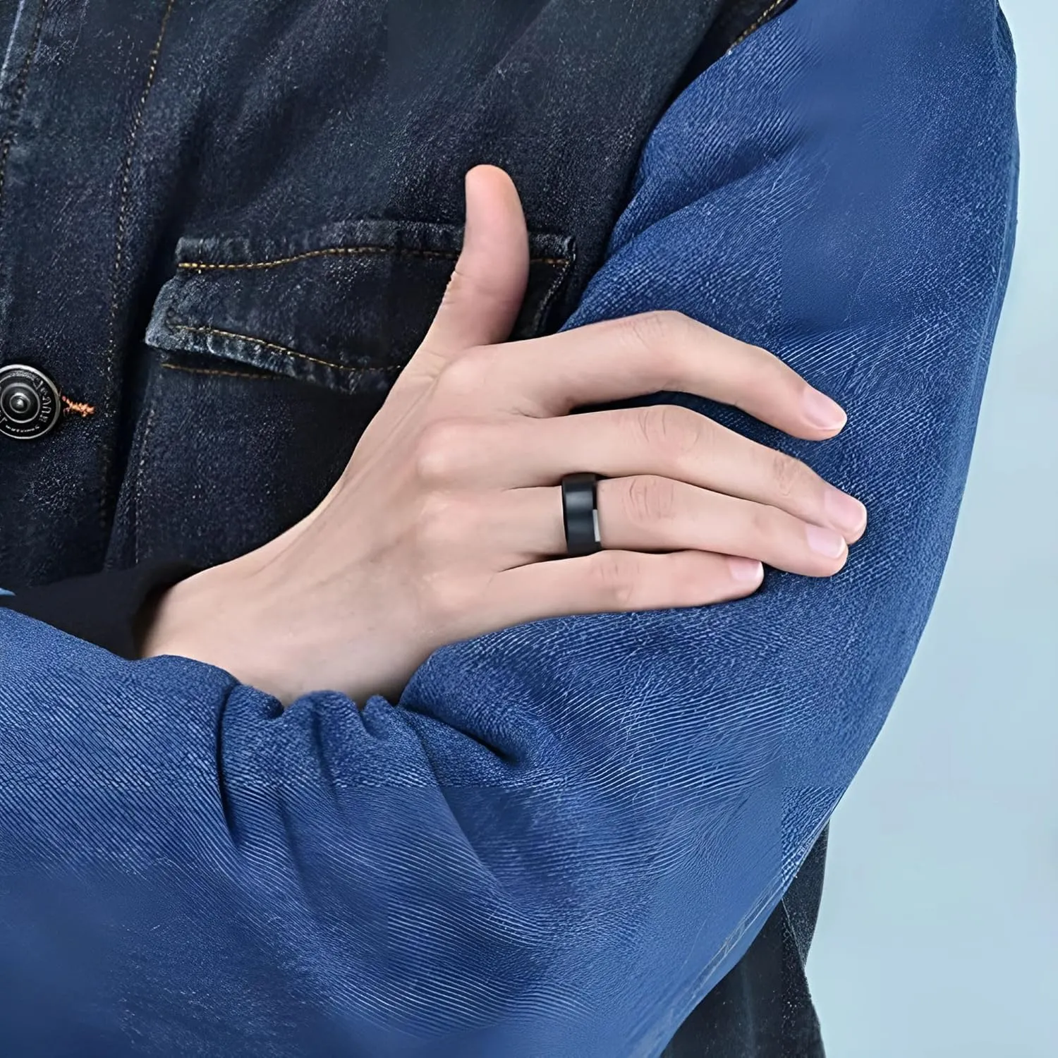 Tungsten Carbide Black Wedding Band for Men by Ginger Lyne | 6 mm Matte Finish Polished Edge Heavy Comfort Fit Bridal Ring for Women | Matching Rings for Couples Anniversary Engagement Jewelry