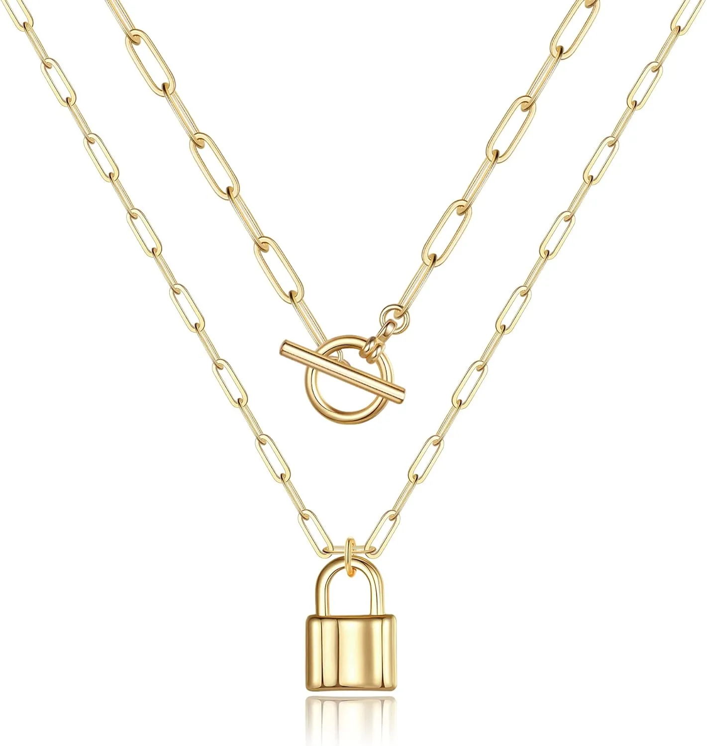 Turandoss Dainty Gold Choker Necklaces for Women - 14K Gold Plated Handmade Medallion Snake Link Chain Cross Star Moon Adjustable Simple Choker Necklaces for Women Jewelry