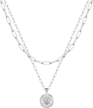 Turandoss Dainty Gold Choker Necklaces for Women - 14K Gold Plated Handmade Medallion Snake Link Chain Cross Star Moon Adjustable Simple Choker Necklaces for Women Jewelry