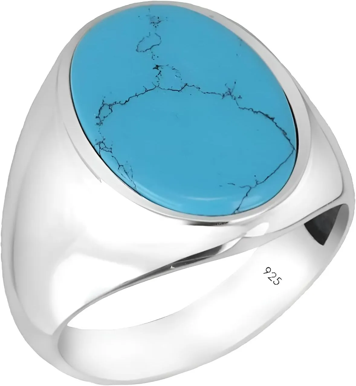 Turquoise Mens Ring 925 Mens Silver Turquoise Ring Handmade Gemstones Ring for Mens and Womens turquoise ring for men