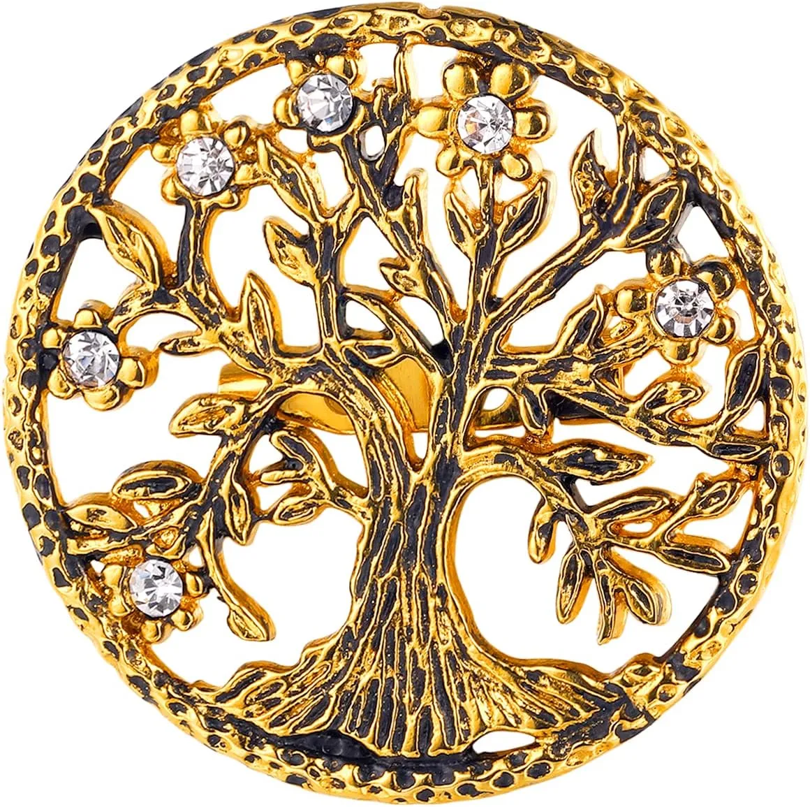 U7 Brooches Jewelry for Women Men, Stainless Steel 18K Gold Plated Classic Feather/Flower/Tree of Life/Custom Photo/Breast Cancer Awareness Pink Ribbion Brooches and Pins for Wedding Dress or Party