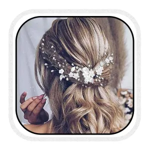 Unicra Wedding Hair Accessories Bridal Headpieces Silver Hair Pieces for Brides and Women