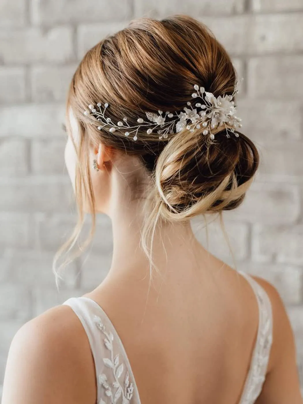 Unicra Wedding Hair Accessories Bridal Headpieces Silver Hair Pieces for Brides and Women