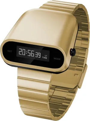 Unique Metal Watch, OLED Display Men Digital Watches, Lift-to-Wake Screen, Stainless Steel Strap