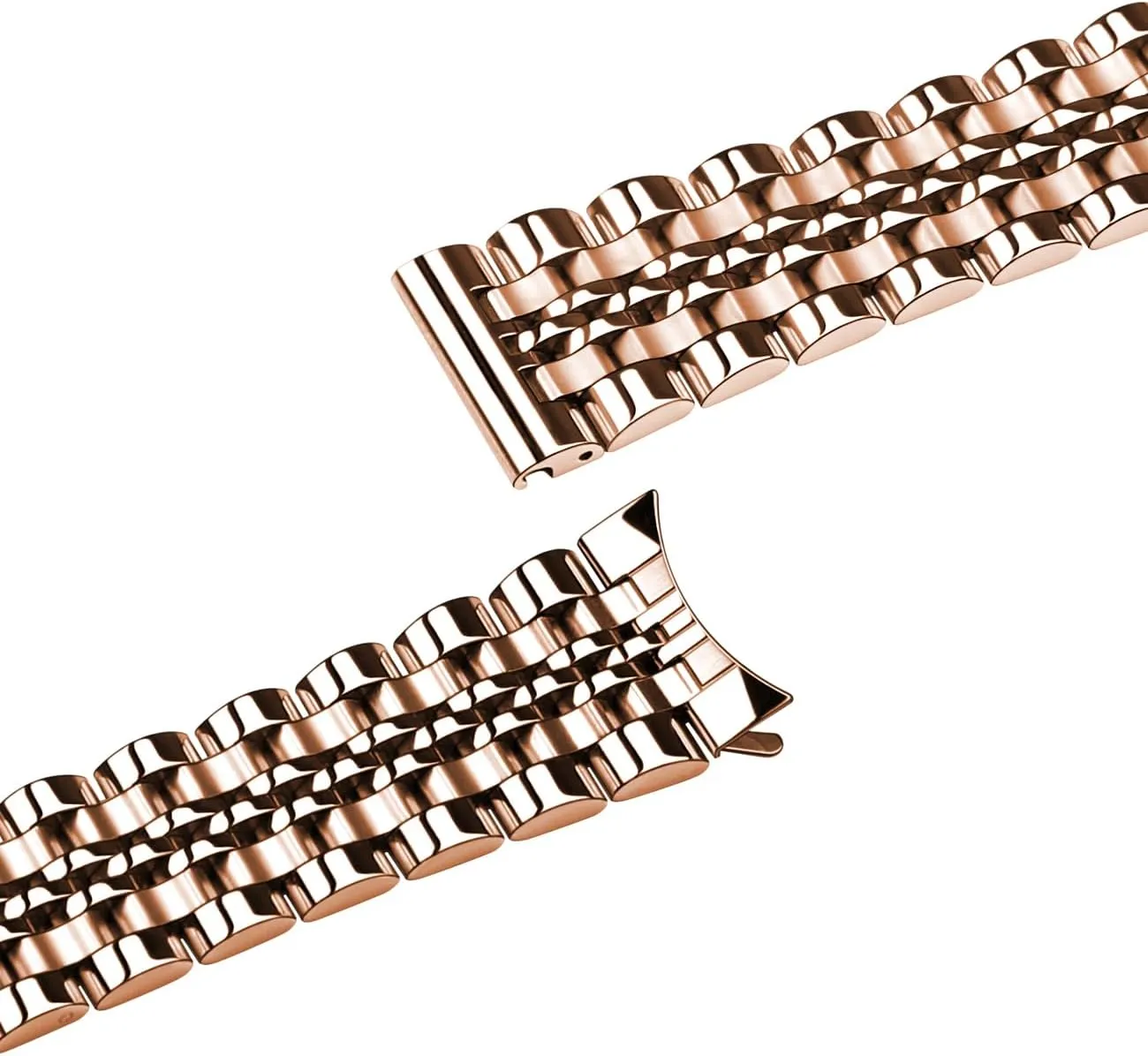 Universal Metal Watch Band Strap Fit Most Tranditional Watch, 16mm 18mm 19mm 20mm 21mm 22mm Stainless Steel Watch Bands with Curved Lug Ends Parts, Watch Replacement Bracelet for Men and Women