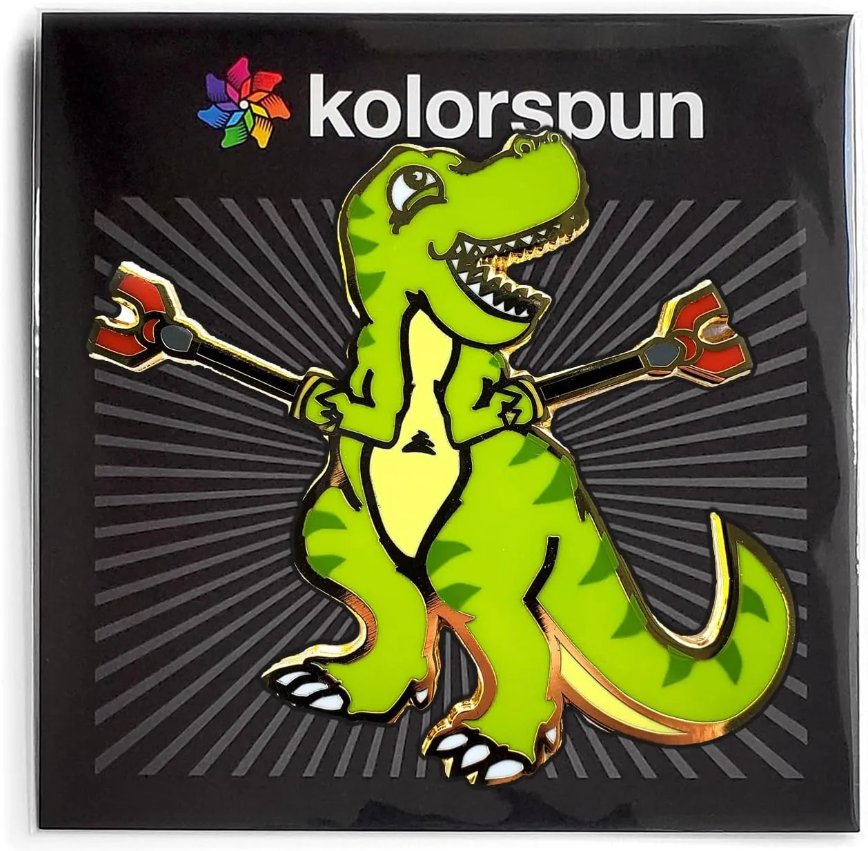 Unstoppable Trex Dinosaur Enamel Lapel Pin