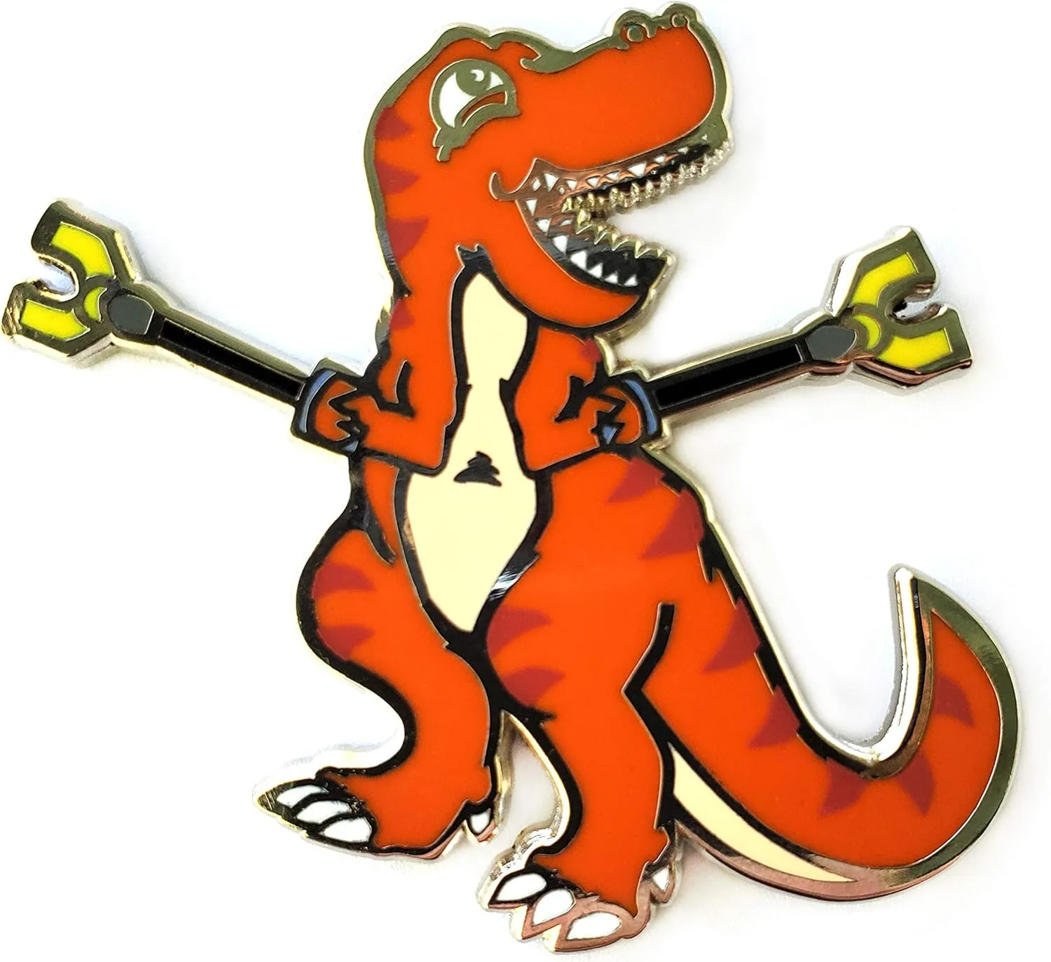 Unstoppable Trex Dinosaur Enamel Lapel Pin