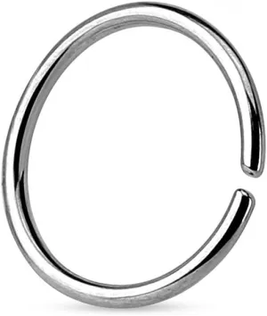 Urban Body Jewelry 18G Stainless Steel Seamless Hoop Ring (5/16" - 8mm) - Nose, Septum, Tragus, Cartilage Ear Piercing