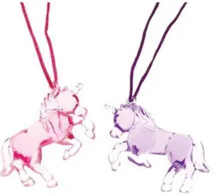 U.S. Toy Princess Unicorn Necklaces, FBA_JA743, Pink,Purple, 28"