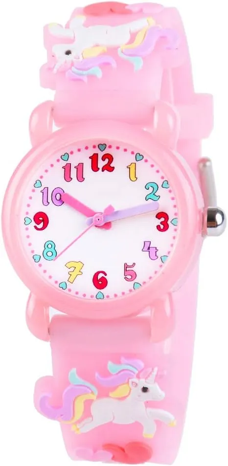 Venhoo Kids Watches 3D Cute Cartoon Waterproof Silicone Children Toddler Wrist Watches Time Teacher Gifts for 3-10 Ages Boys Little Child-Universe