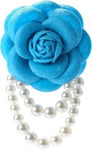 Vintage Camellia Pearl Tassel Brooches Bracelet Bohemian Pearl Safety Pins Bracelets Flower Hairpin Headpieces Shawl Pins Dainty Elegant Lapel Pin Wedding Party Dress Accessories for Women