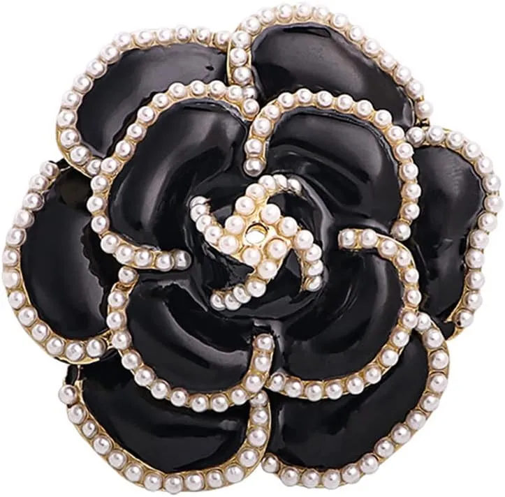 Vintage Camellia Pearl Tassel Brooches Bracelet Bohemian Pearl Safety Pins Bracelets Flower Hairpin Headpieces Shawl Pins Dainty Elegant Lapel Pin Wedding Party Dress Accessories for Women