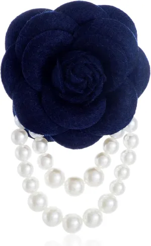 Vintage Camellia Pearl Tassel Brooches Bracelet Bohemian Pearl Safety Pins Bracelets Flower Hairpin Headpieces Shawl Pins Dainty Elegant Lapel Pin Wedding Party Dress Accessories for Women