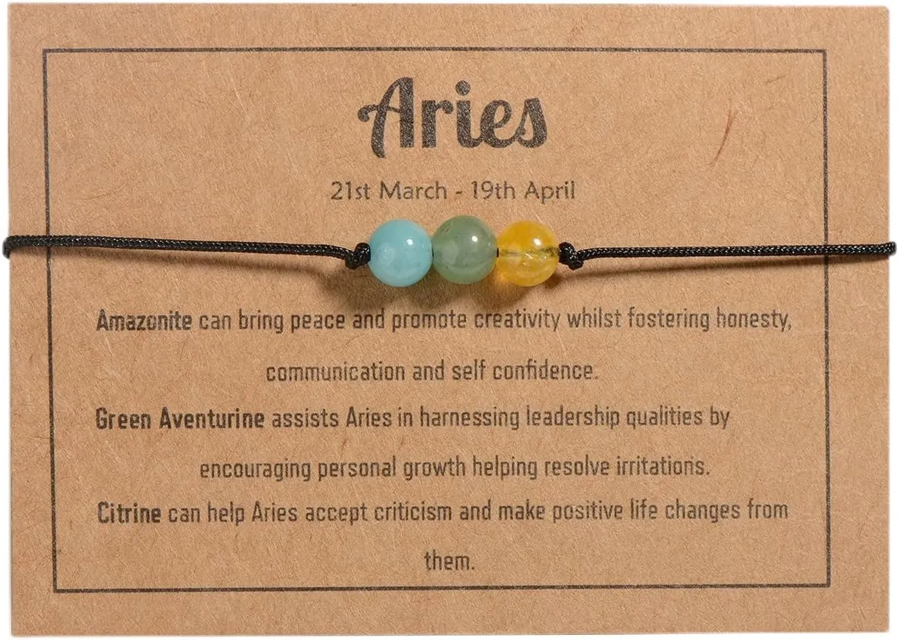VLINRAS Zodiac Bracelets for Women Men, 6mm Natural Stone Horoscope Bracelets Healing Gemstone Crystals Zodiac Gifts