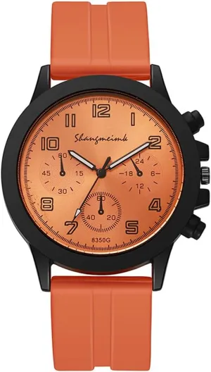 Weicam Unisex Simple Silicone Band Analog Quartz Wristwatches Sport Watch