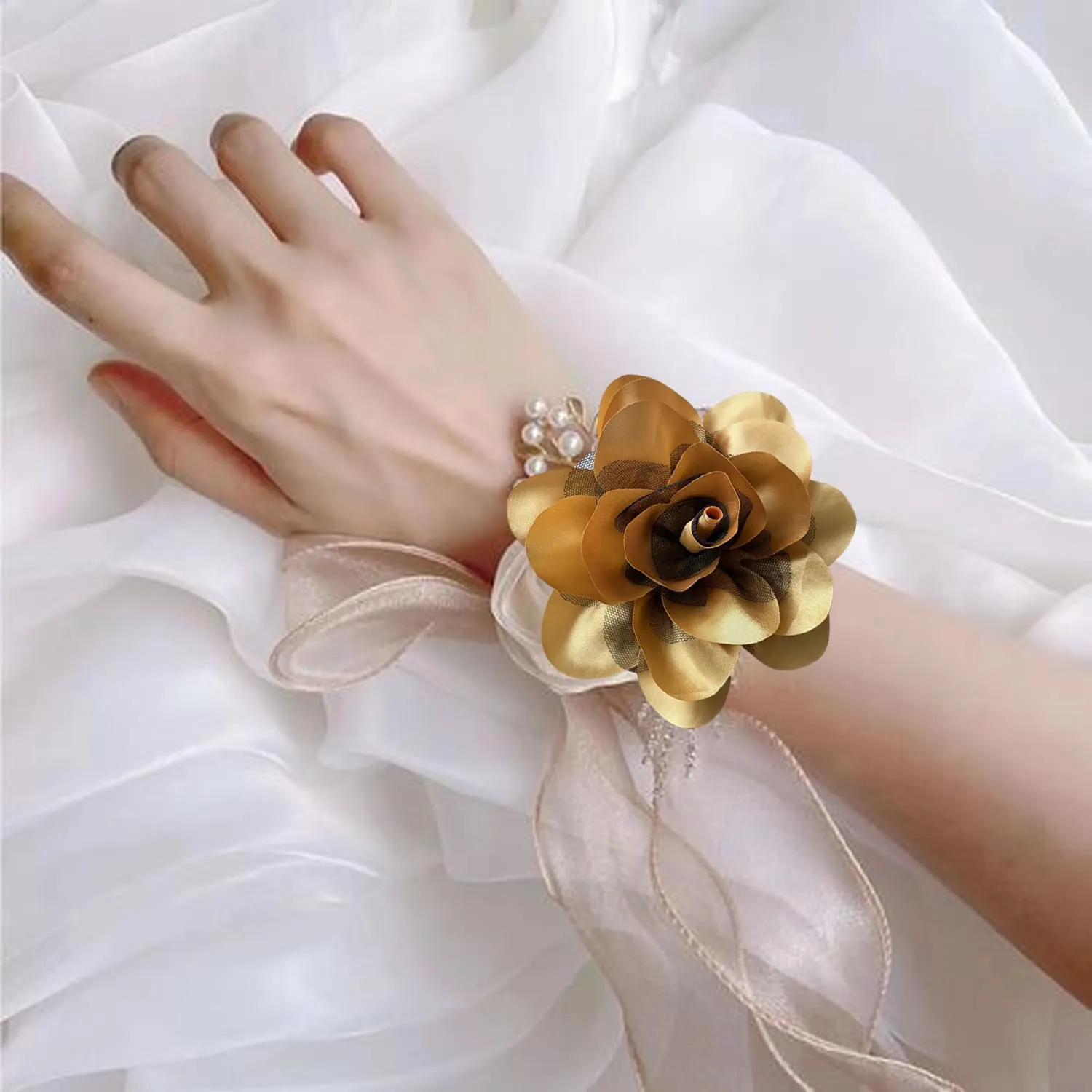 Women's Brooches 4pcs Rose Flower Hair Clip Flamenco Dancer Pin up Mexican Hair Flowers Clips Hairpin Brooch Tea Party Hats Headpieces