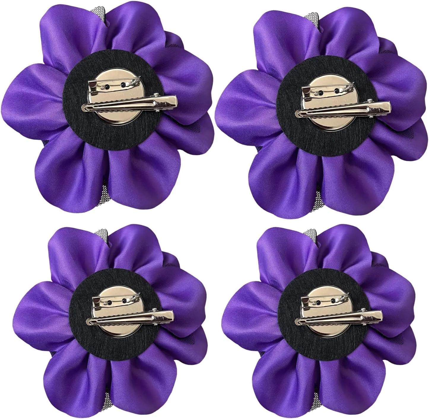 Women's Brooches 4pcs Rose Flower Hair Clip Flamenco Dancer Pin up Mexican Hair Flowers Clips Hairpin Brooch Tea Party Hats Headpieces