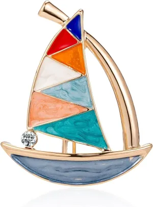 Womens Brooches Pins,Sailboat Broche for Women Fashion,Graduation Presents for Friends,Birthday Gift