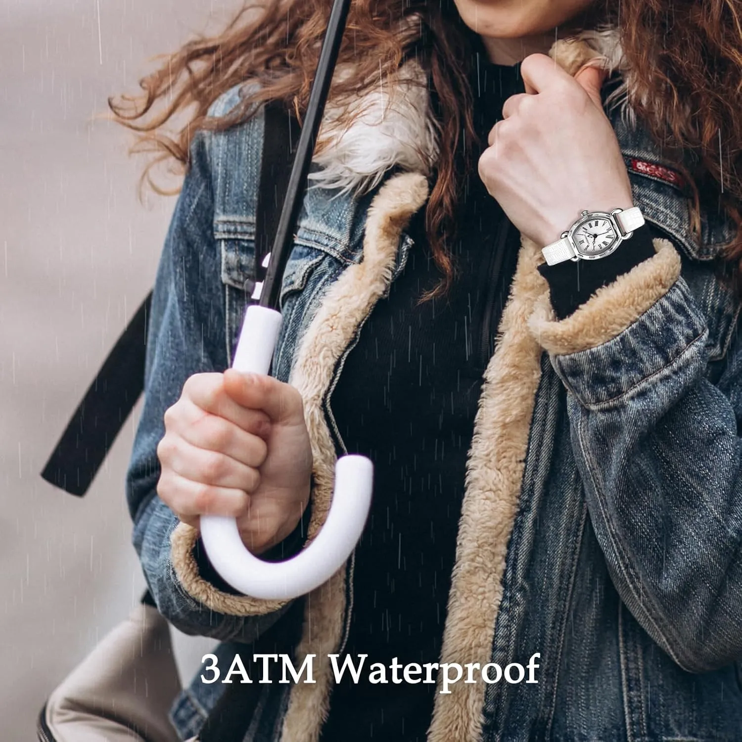 Women's Dainty Leather Band Vintage Ladies Waterproof Quartz Analog Square Dress & Casual Wrist Watches