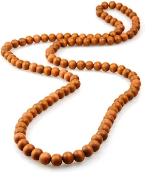 Wood Bead Necklace Africa Wooden Chain Statement Unisex Chunky Necklaces