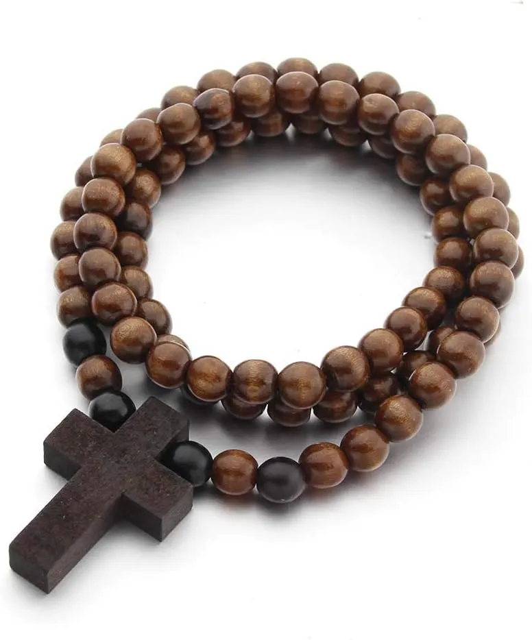 Wood Bead Necklace Africa Wooden Chain Statement Unisex Chunky Necklaces