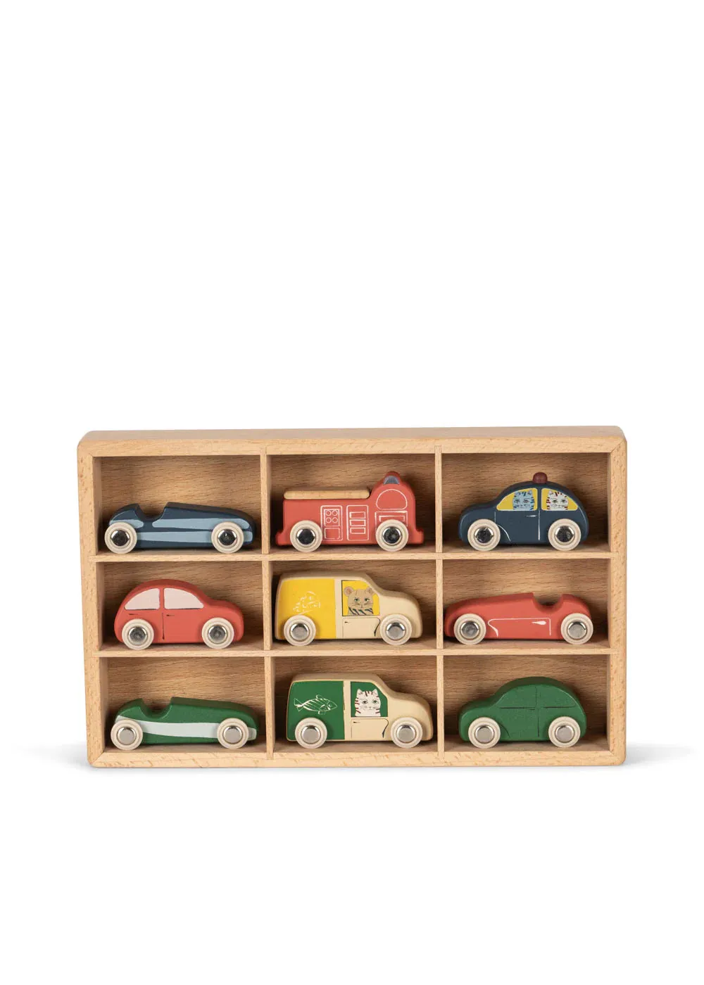 Wooden Mini Cars - Multicolor
