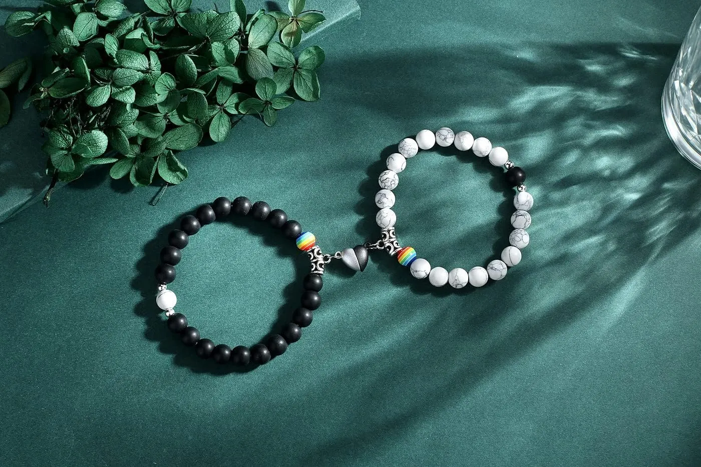 XIANNVXI Couples Bracelets His and Her Bracelets King & Queen Crown Heart Matching Bracelets Long Distance Relationship Gifts for Boyfriend and Girlfriend Couples Jewelry for Women Men