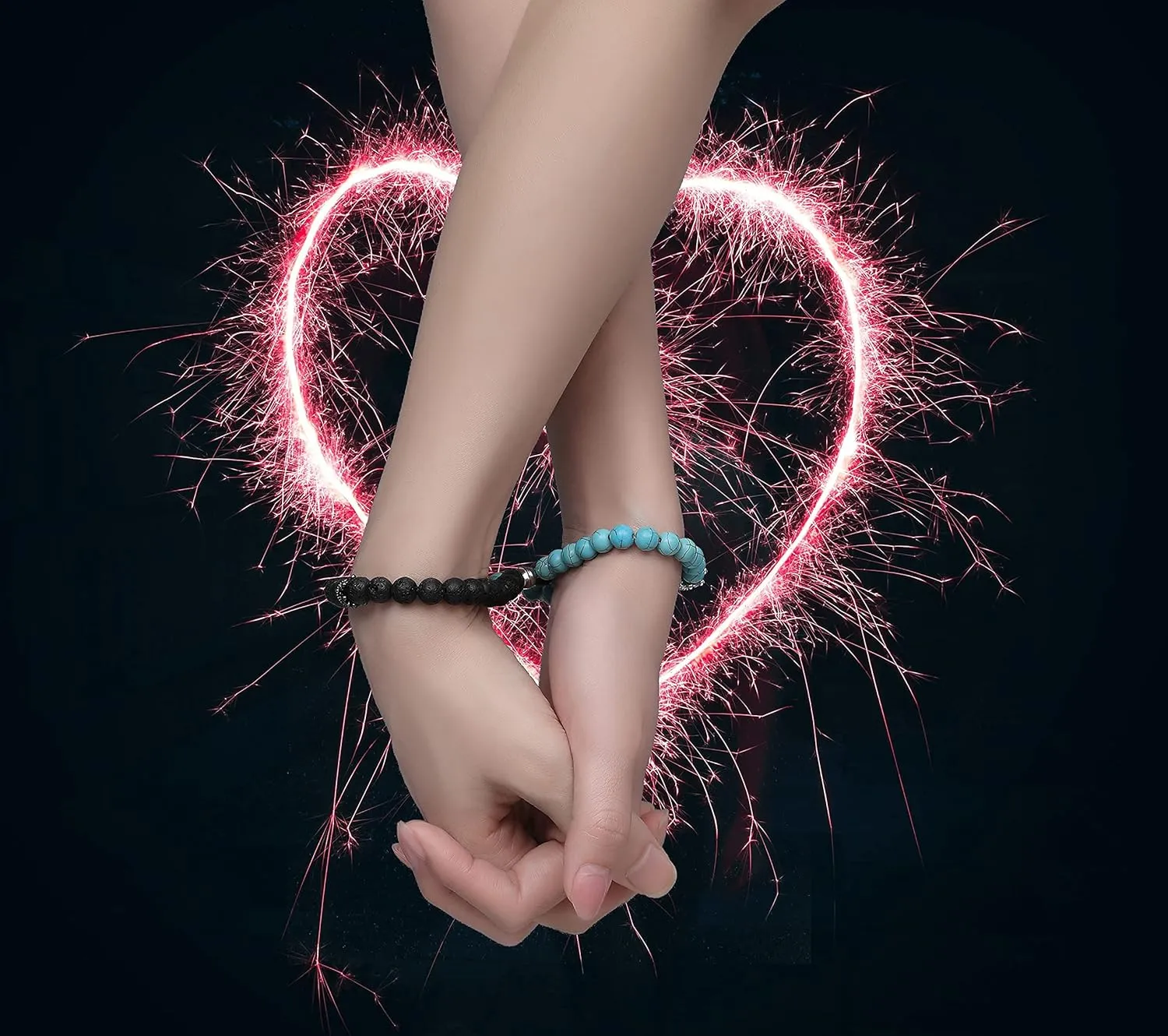 XIANNVXI Couples Bracelets His and Her Bracelets King & Queen Crown Heart Matching Bracelets Long Distance Relationship Gifts for Boyfriend and Girlfriend Couples Jewelry for Women Men