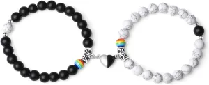 XIANNVXI Couples Bracelets His and Her Bracelets King & Queen Crown Heart Matching Bracelets Long Distance Relationship Gifts for Boyfriend and Girlfriend Couples Jewelry for Women Men