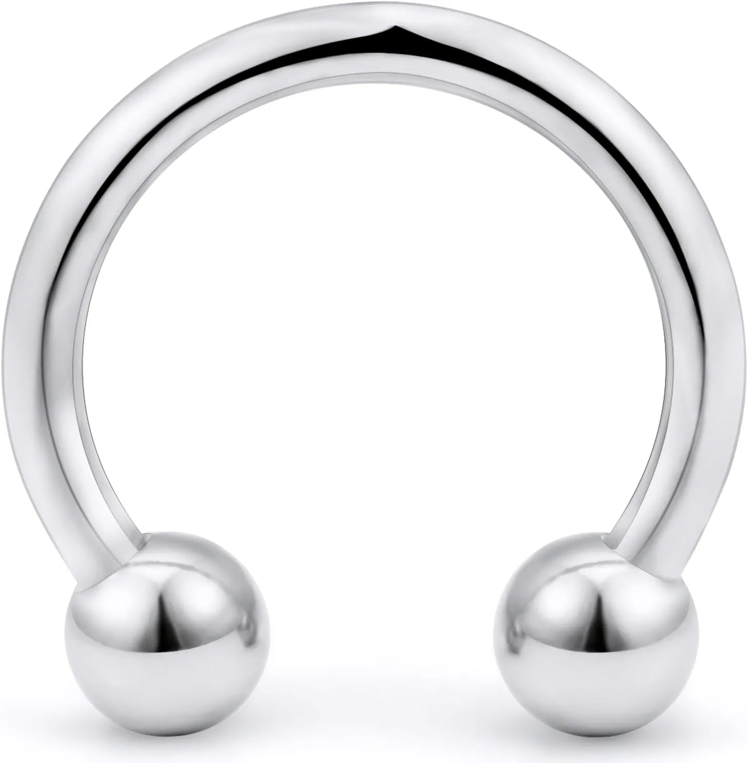 Yaalozei 12G 10G 8G 6G 4G 2G 0G 00G Large Septum Rings 316L Surgical Steel Internally Threaded Barbell Horseshoe Wide Septum Nose Gauges Earring Pa Ring Piercing Jewelry 12mm-19mm