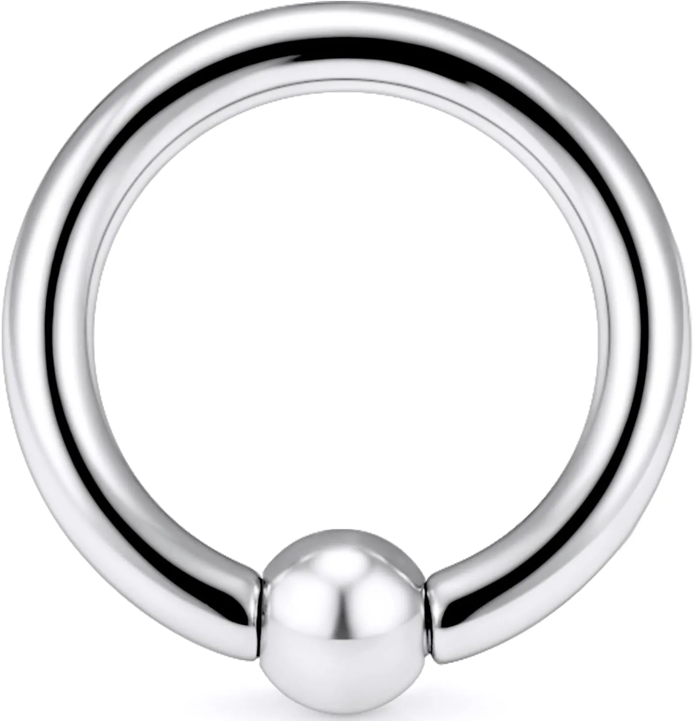 Yaalozei 12G 10G 8G 6G 4G 2G 0G 00G Large Septum Rings Gauges Earrings Hoops 316L Surgical Steel Spring Action Captive Bead PA Ring CBR Septum Nose Rings Piercing Jewelry for Women Men