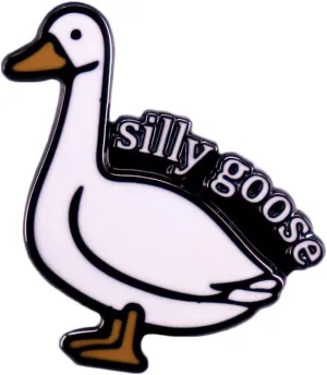 yangwenyuanGoose Brooch Silly Goose Humorous Letter Brooch Badge Cartoon Animal Design Hard Enamel Pin Fun Goose Pin Cute Collar Pin Suitable for Backpacks Jackets Gifts DIY Accessories Clothing Hat Decorations