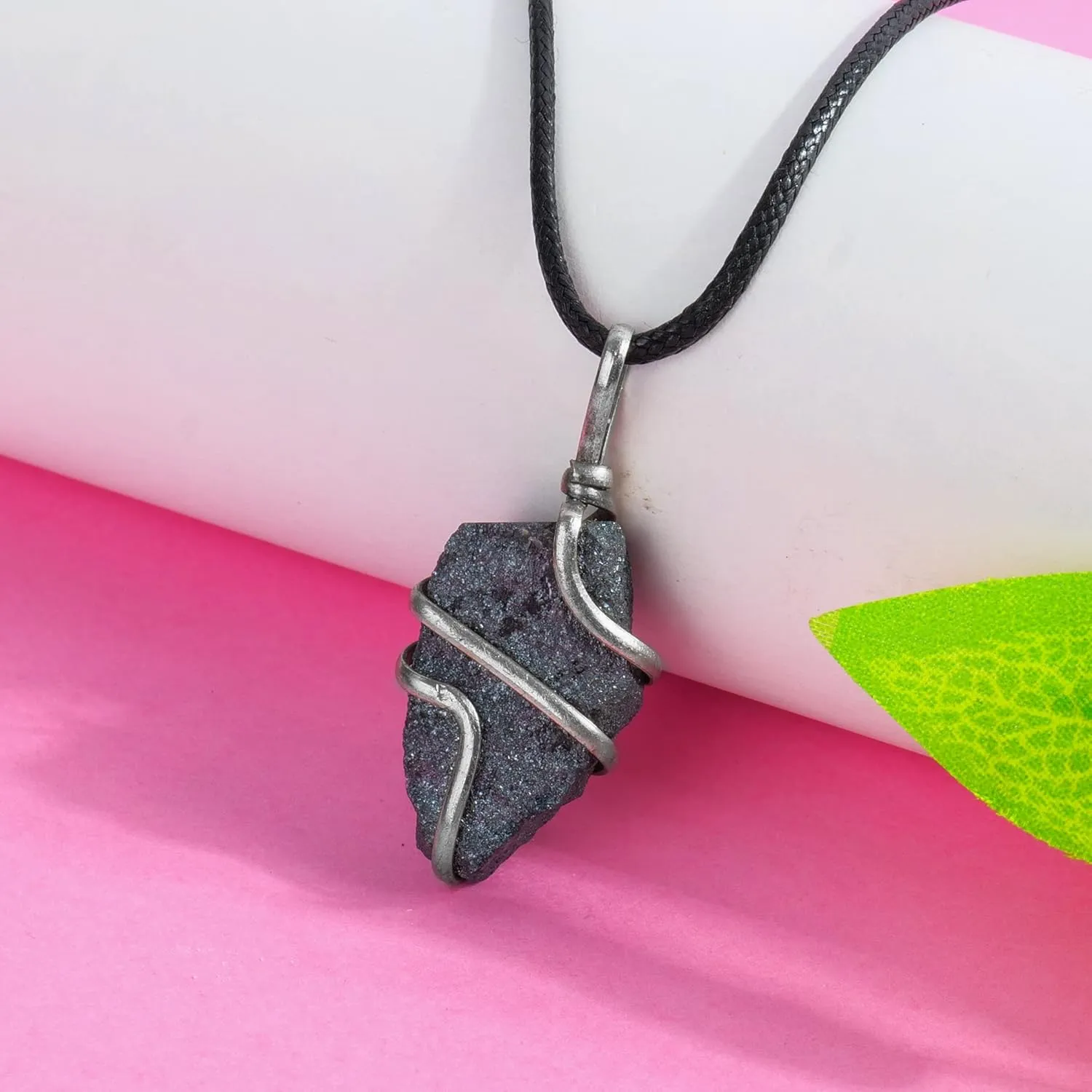 YATSKIA Black Tourmaline Necklace - Tourmaline Necklace - Healing Spiritual Crystal Necklaces - Black Tourmaline Jewelry - Raw Crystal Necklace Pendant