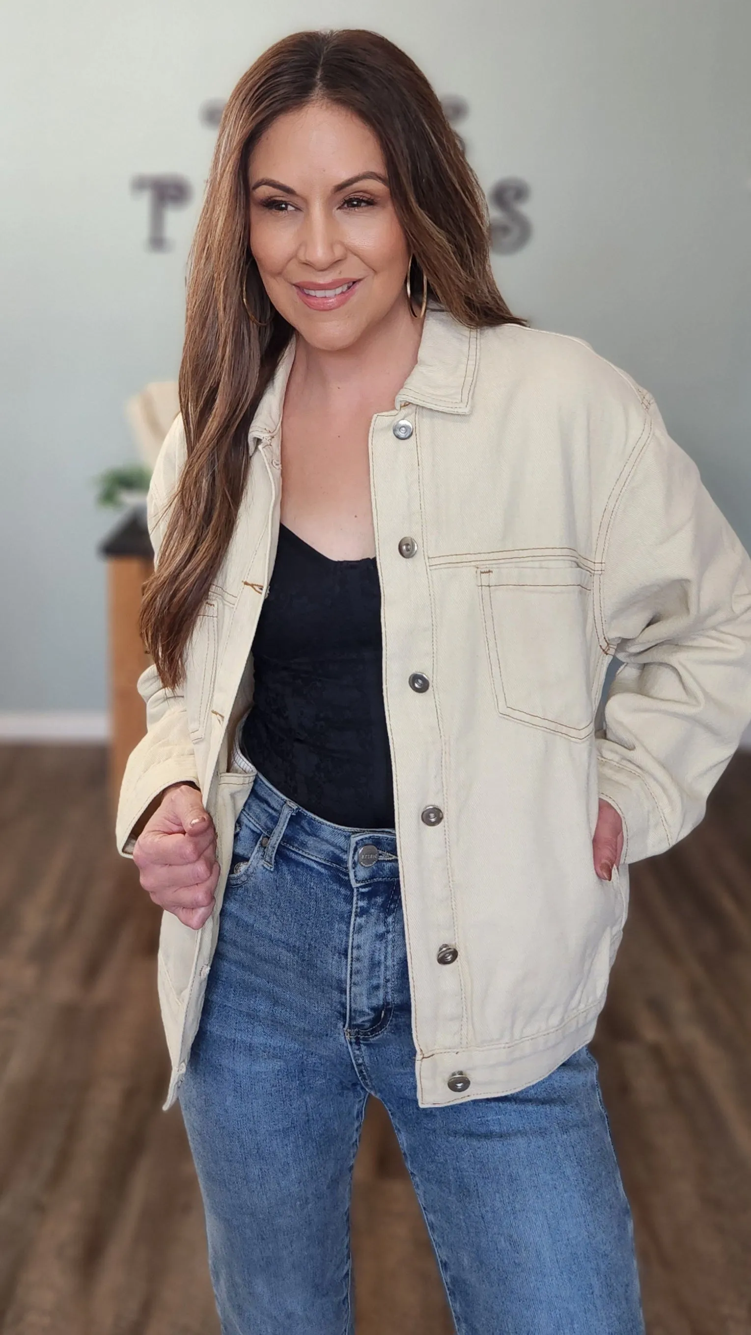 Your New Favorite Denim Jacket- Cream